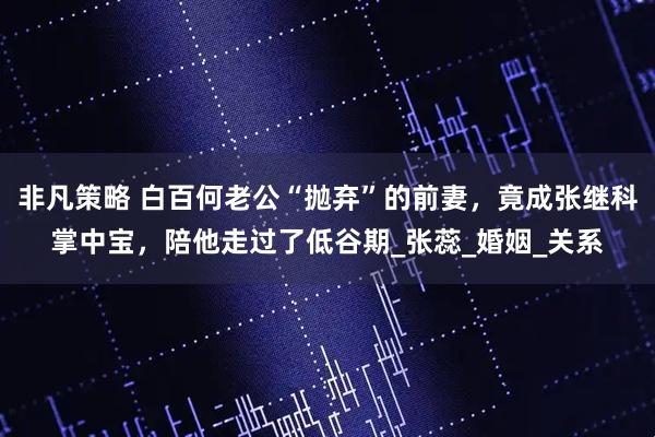 非凡策略 白百何老公“抛弃”的前妻，竟成张继科掌中宝，陪他走过了低谷期_张蕊_婚姻_关系